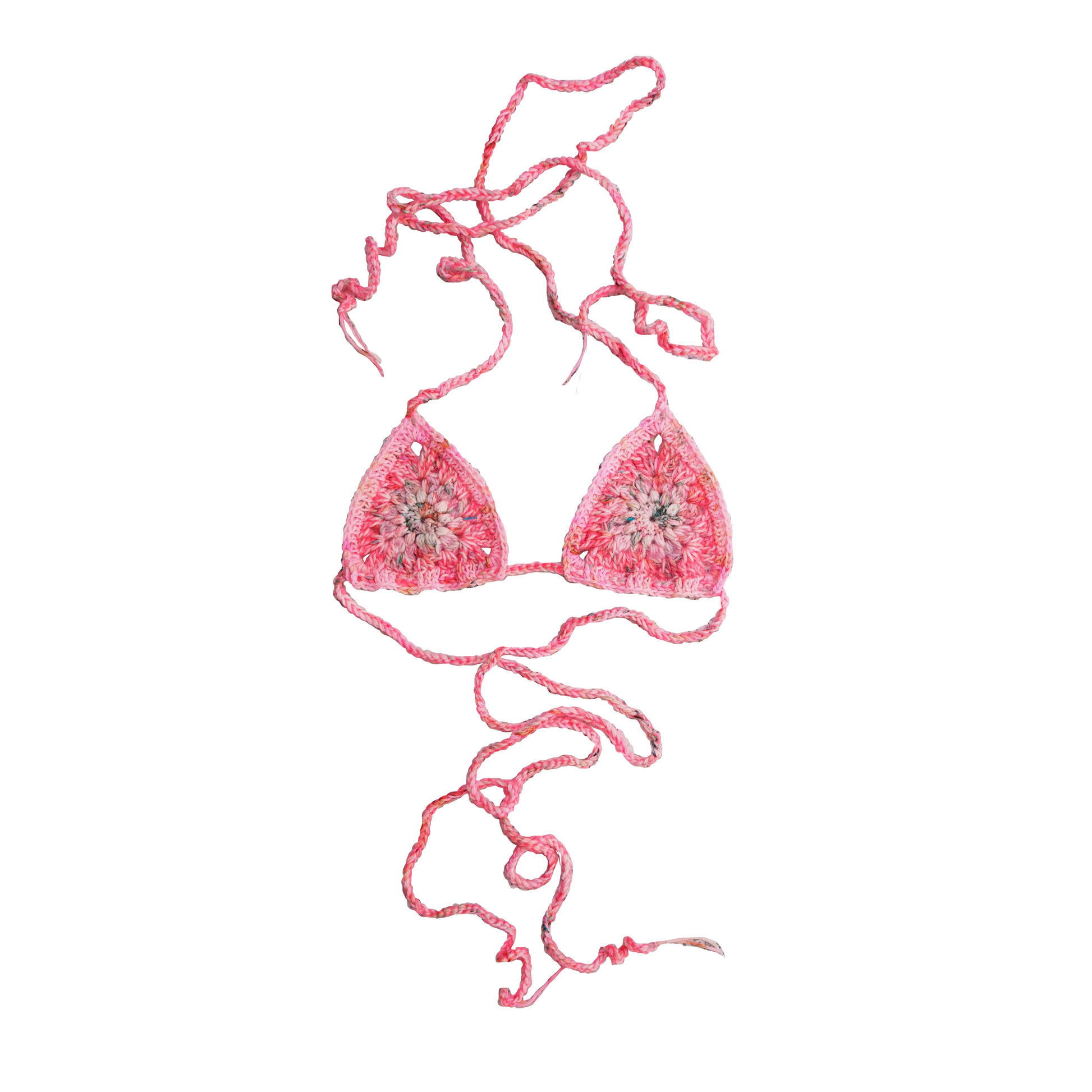 bikini top - hot pink