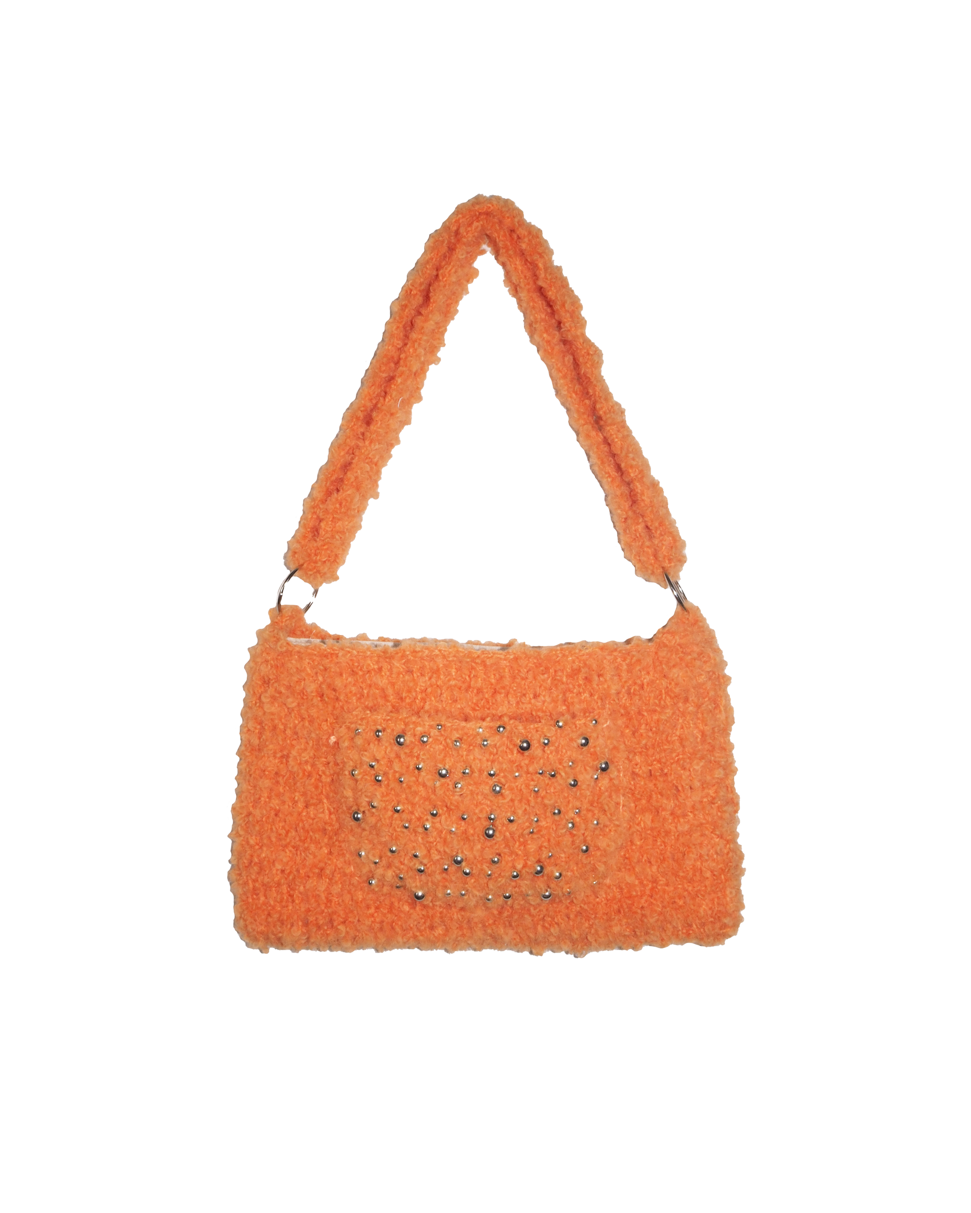 furry orange bag