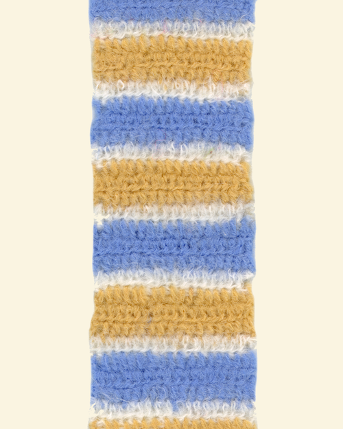alpaca striped scarf - yellow + blue