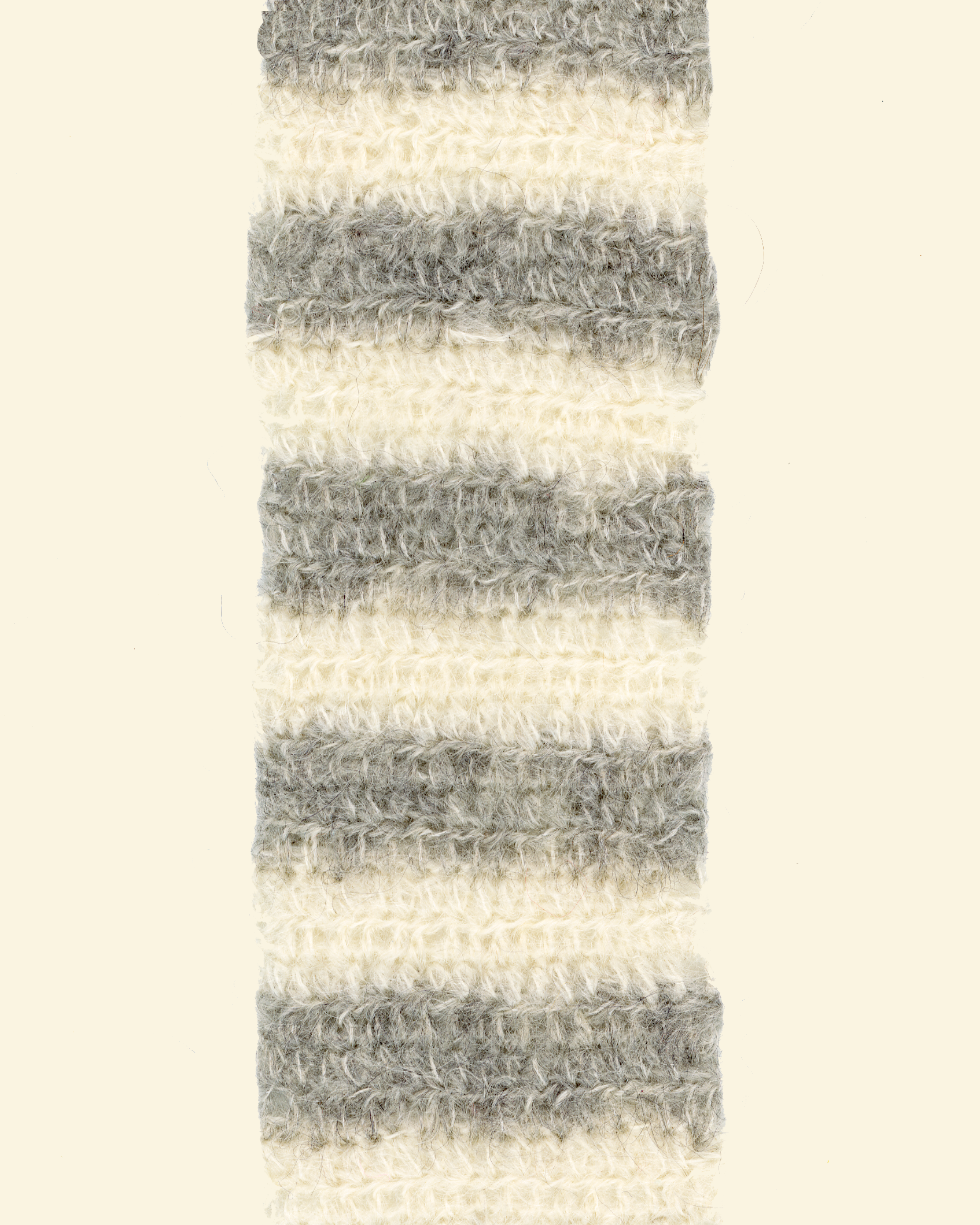 chunky mohair scarf - grey + whole milk