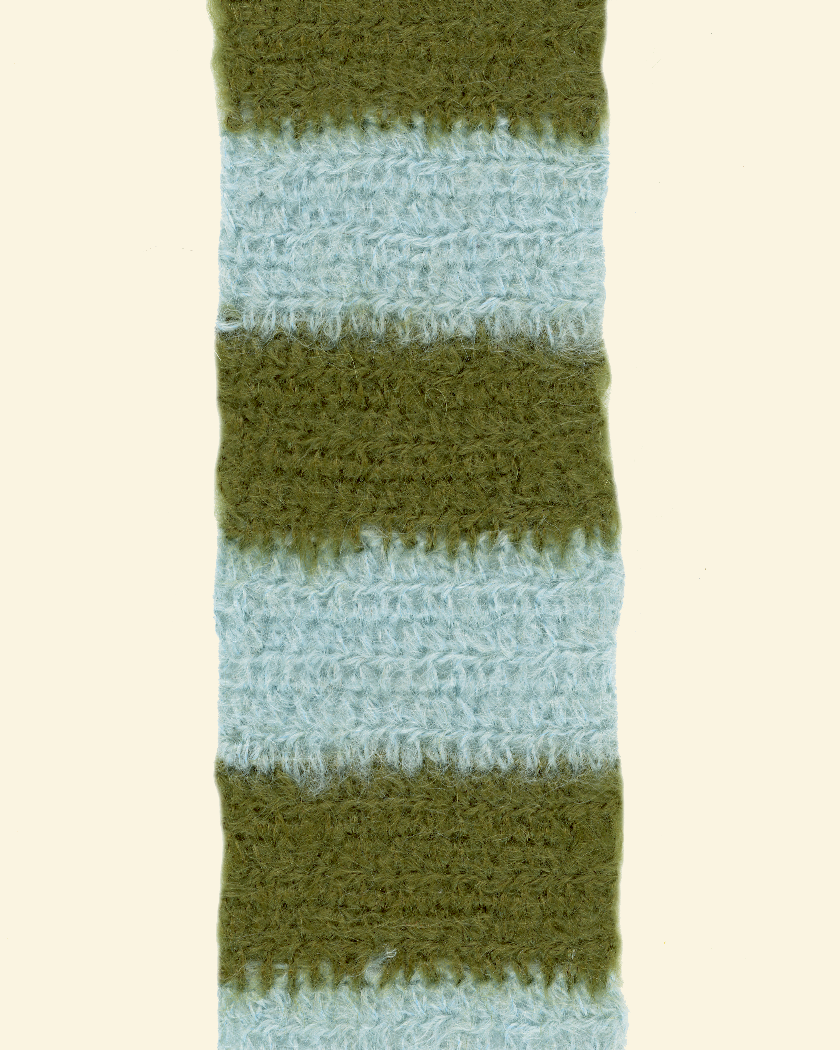 chunky mohair scarf - moss + ice