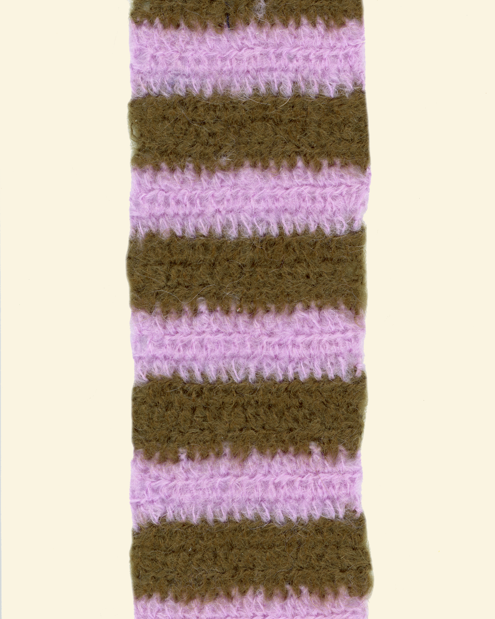 chunky mohair scarf - olive + lavender
