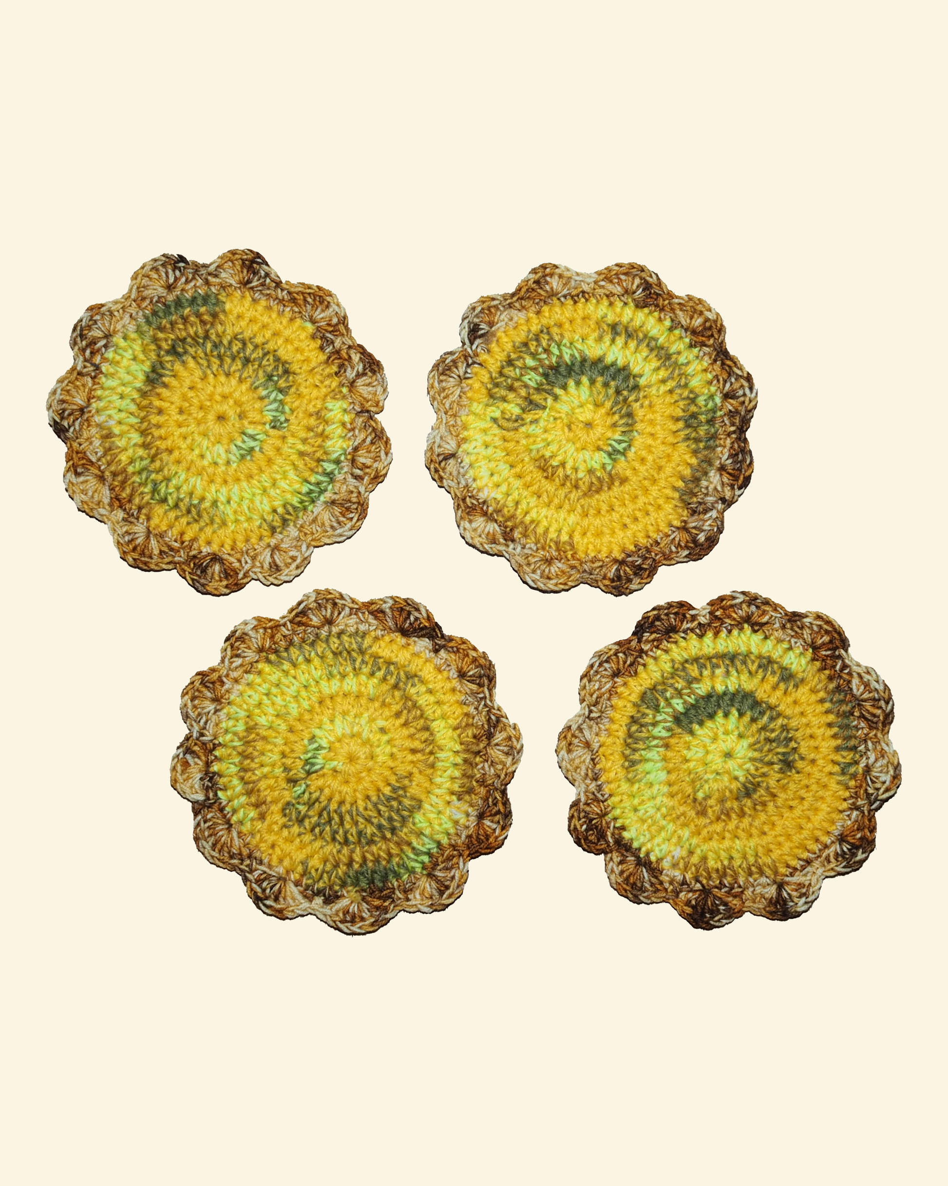 Table Set - Yellow + Brown